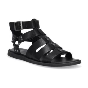 Frye Andora Gladiator Flat Sandals black Size 7.5 strappy boho festival